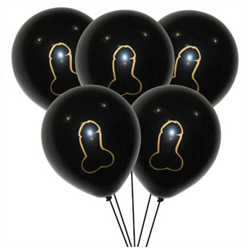 Ballon Pénis Noir (10pcs)
