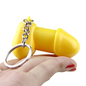 Yellow Cock Key Ring