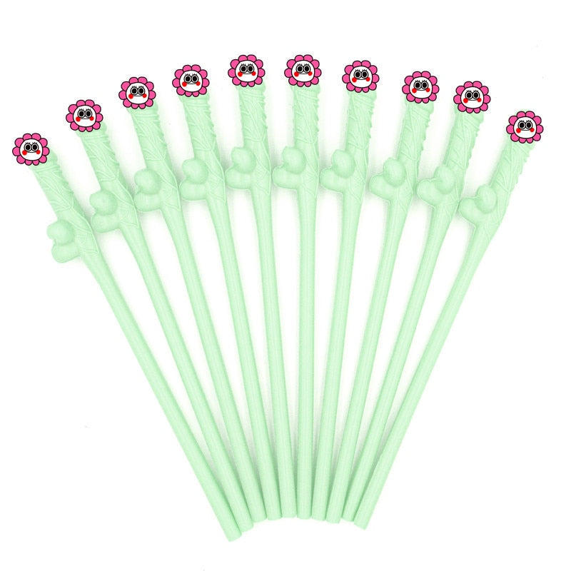 Green Penis Straw