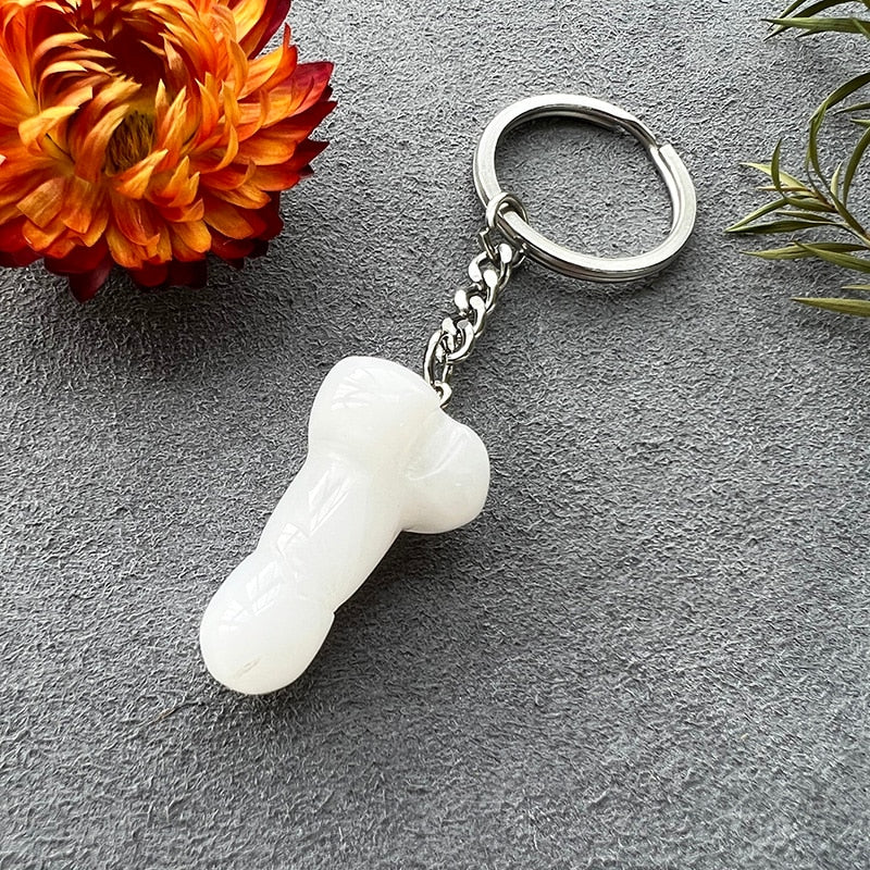 Zizi White Key Ring