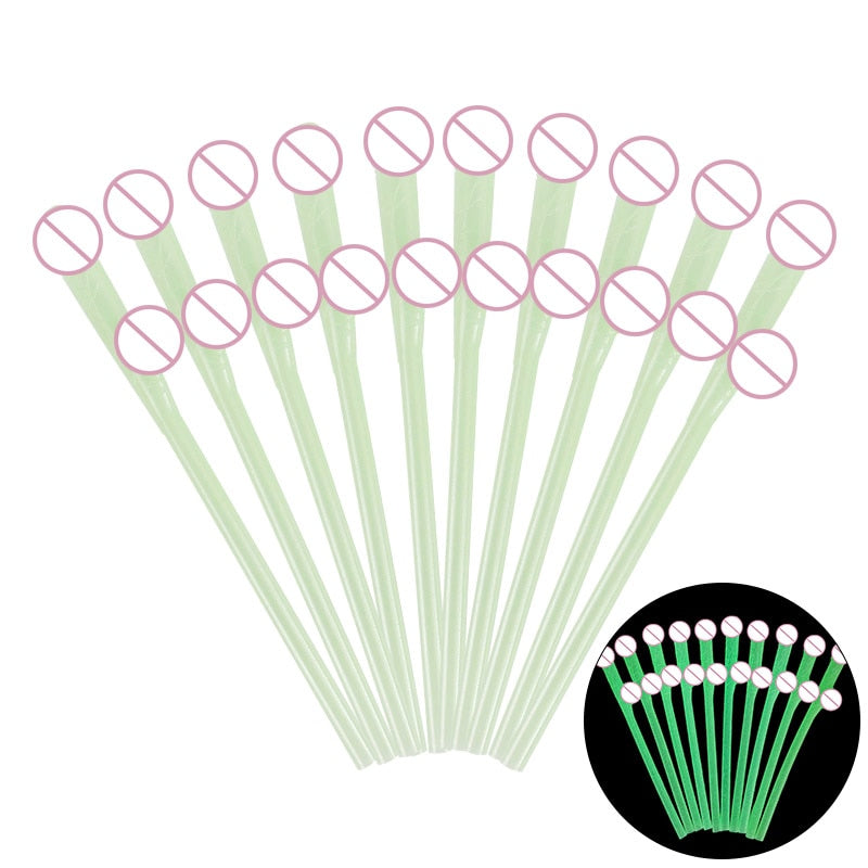 Fluorescent Cock Straw